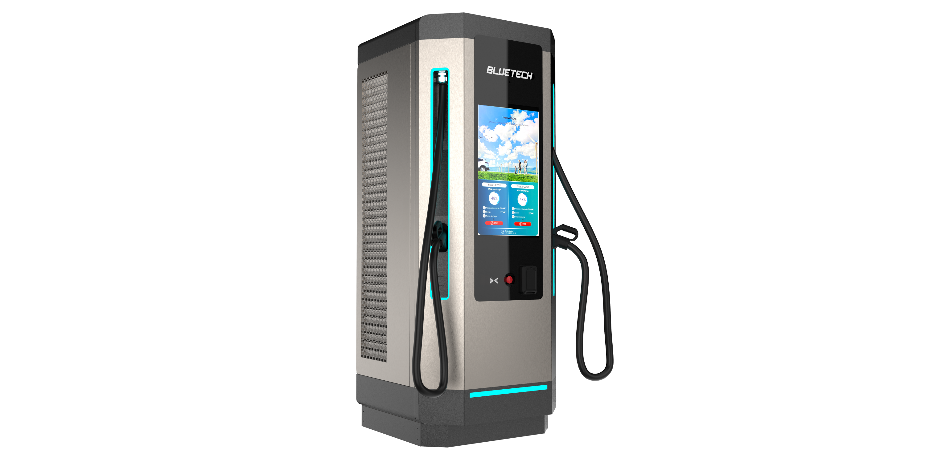 120kw dc şarj istasyonu. çift soketli